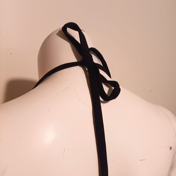 Aerie Geometric Crossover Triangle Bikini Top-Medium-Halter Adjustable Strap - Picture 5 of 8